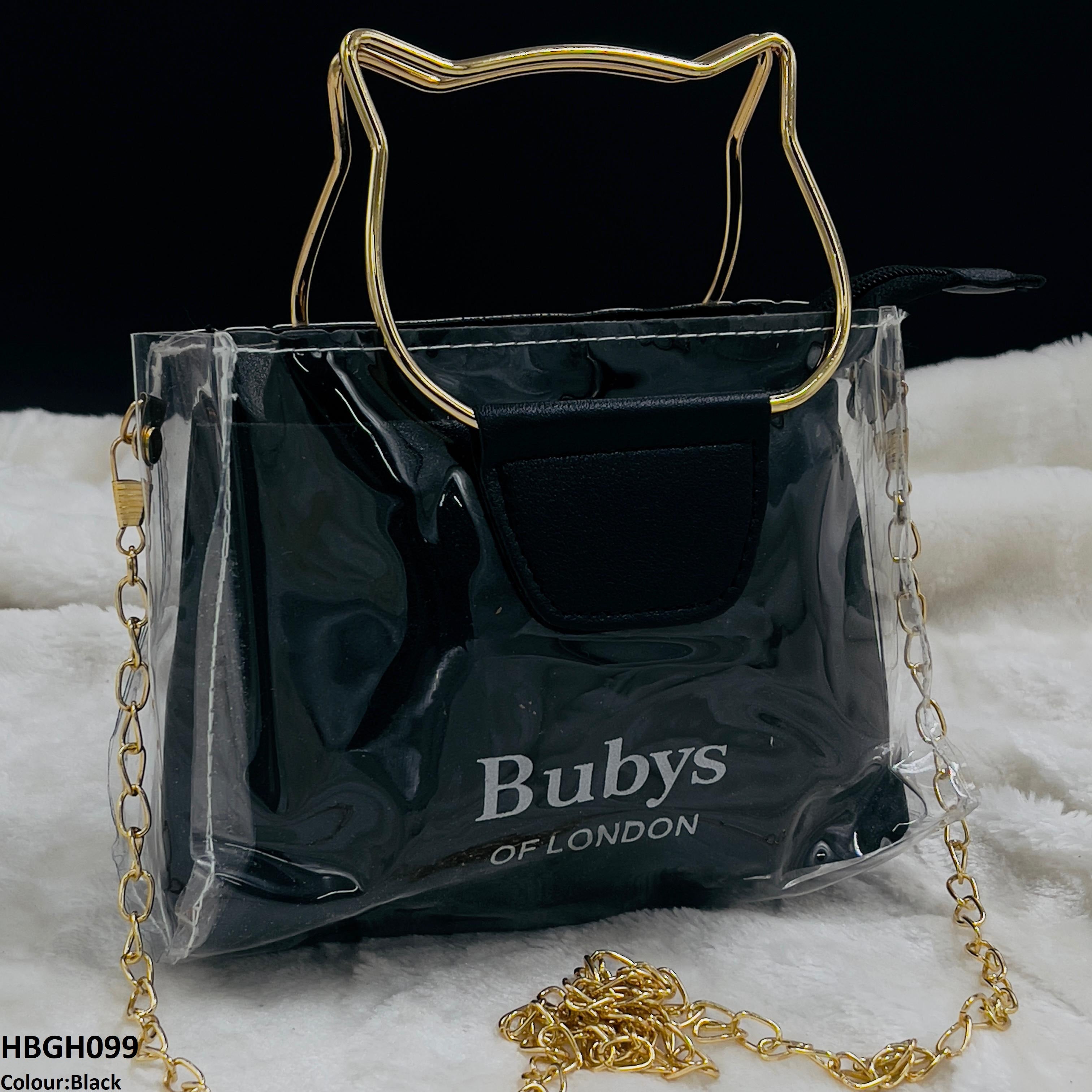 HBGH099 APH Oblique Transparent hand Bag  - HBGH