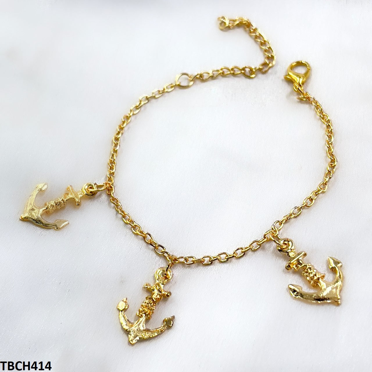 TBCH414 AZM Three Anchor Bracelet Adjustable - CBCH