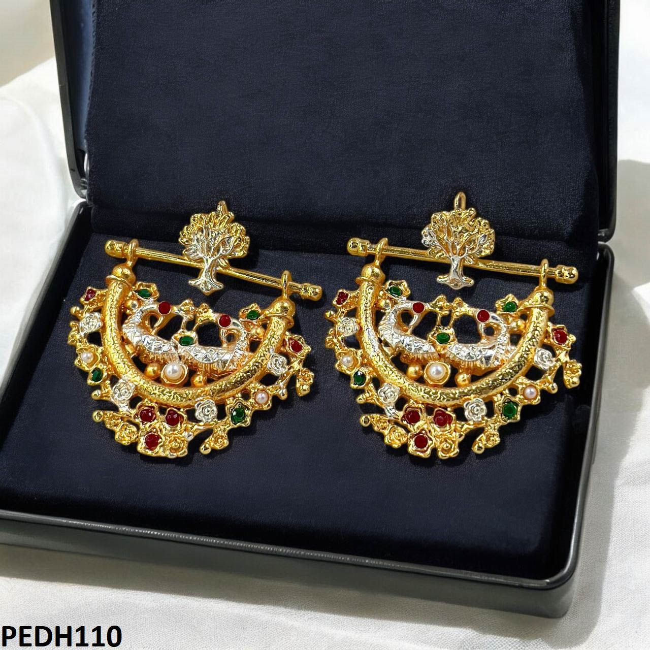 PEDH110 SDQ Tree Flower Drop Earrings  - PEDH