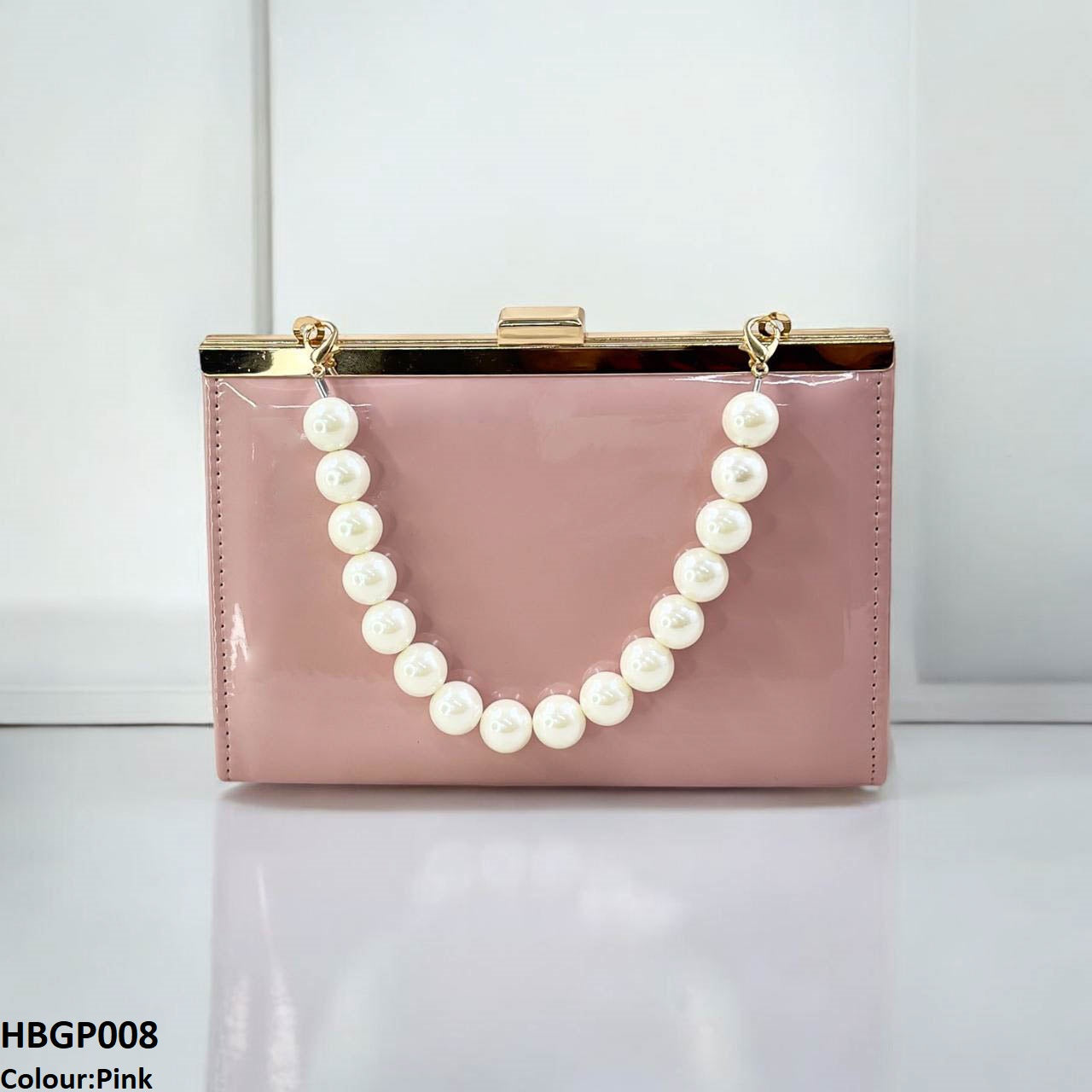 HBGP008 Trendy Pearl Ladies Hand Bag - HBGP