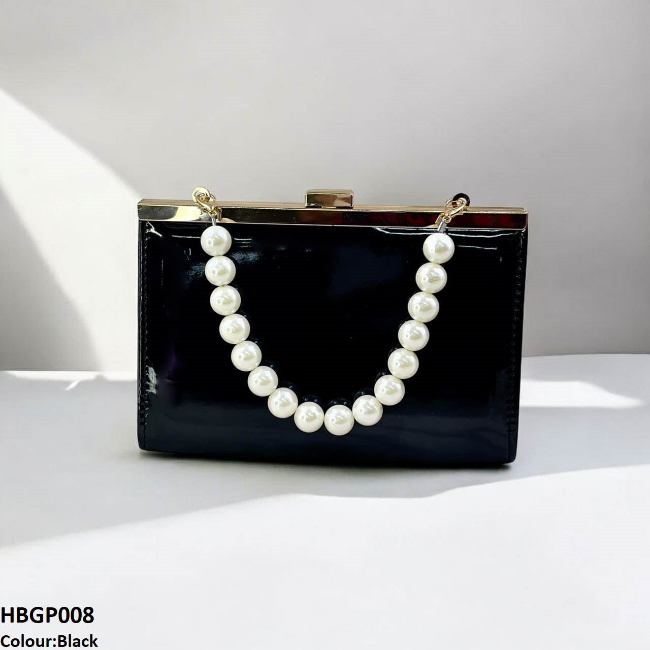 HBGP008 Trendy Pearl Ladies Hand Bag - HBGP