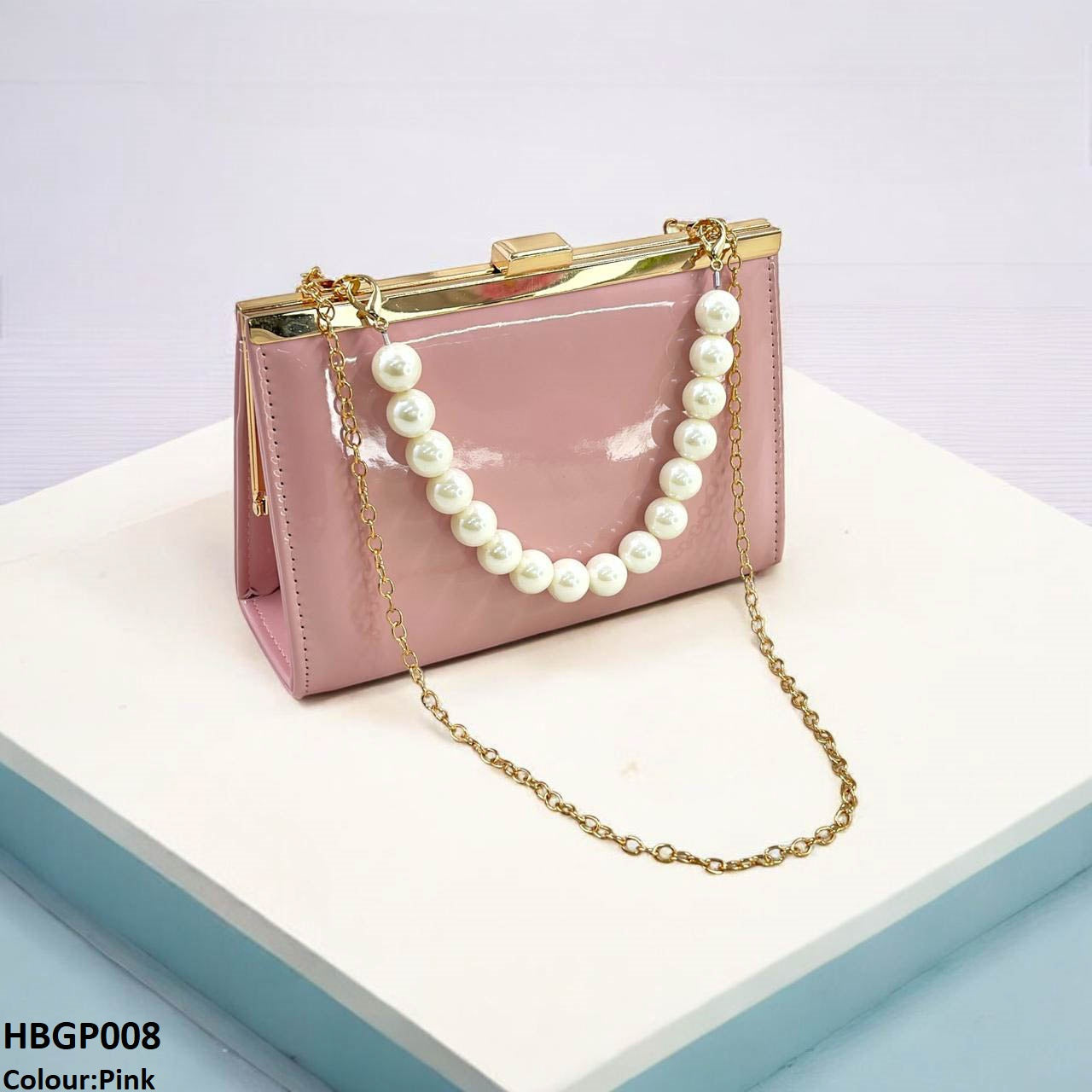 HBGP008 Trendy Pearl Ladies Hand Bag - HBGP