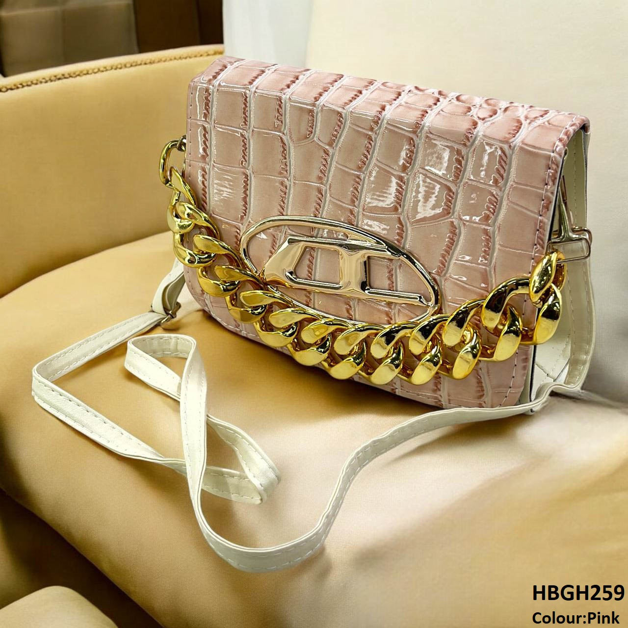 HBGH259 CYG Chain Oval Batch Hand Bag- HBGH