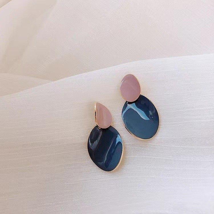 CEDH00603 BTO Oval Trendy Earring-CEDH