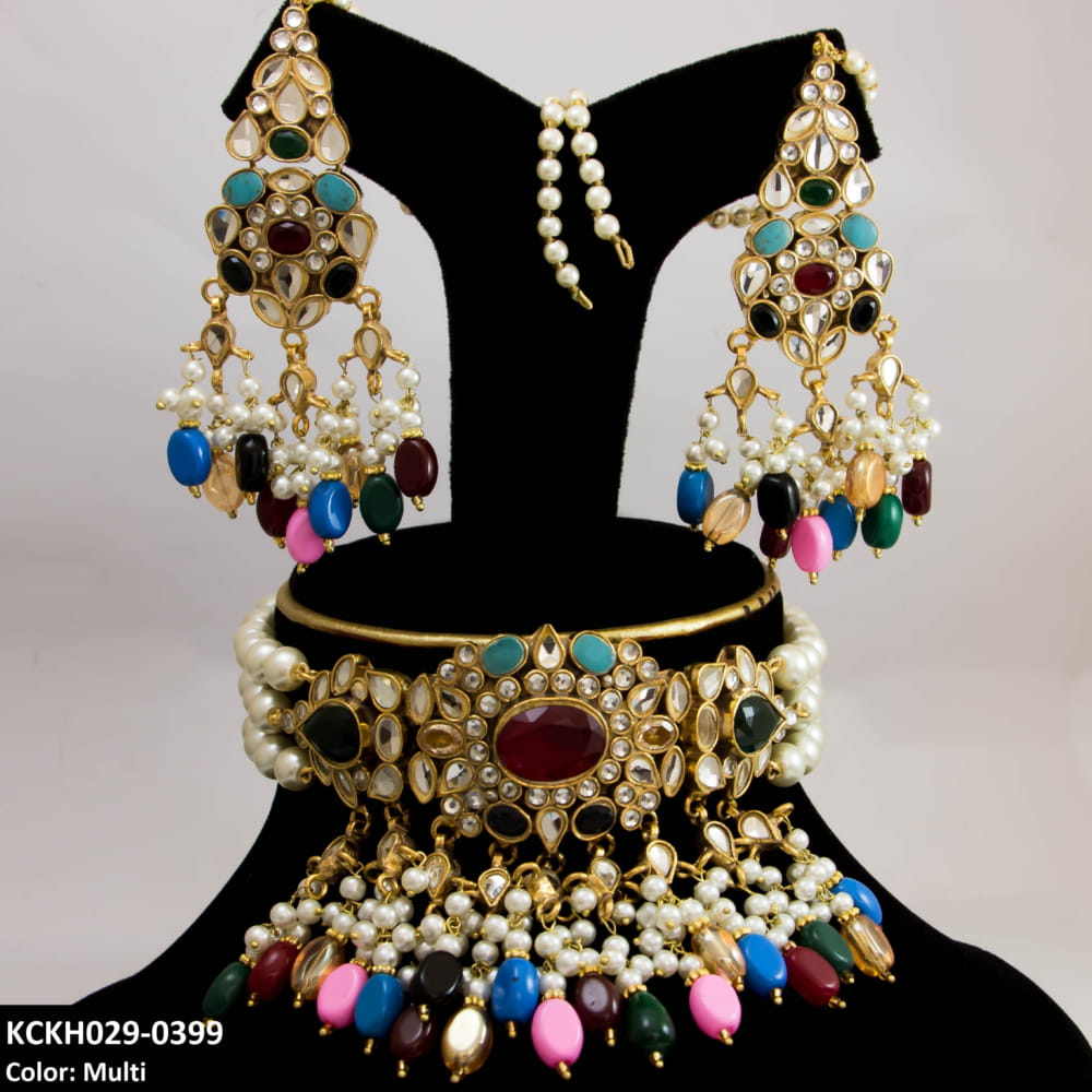 KCKH029 SDQ Kundan Choker Set - KCKH