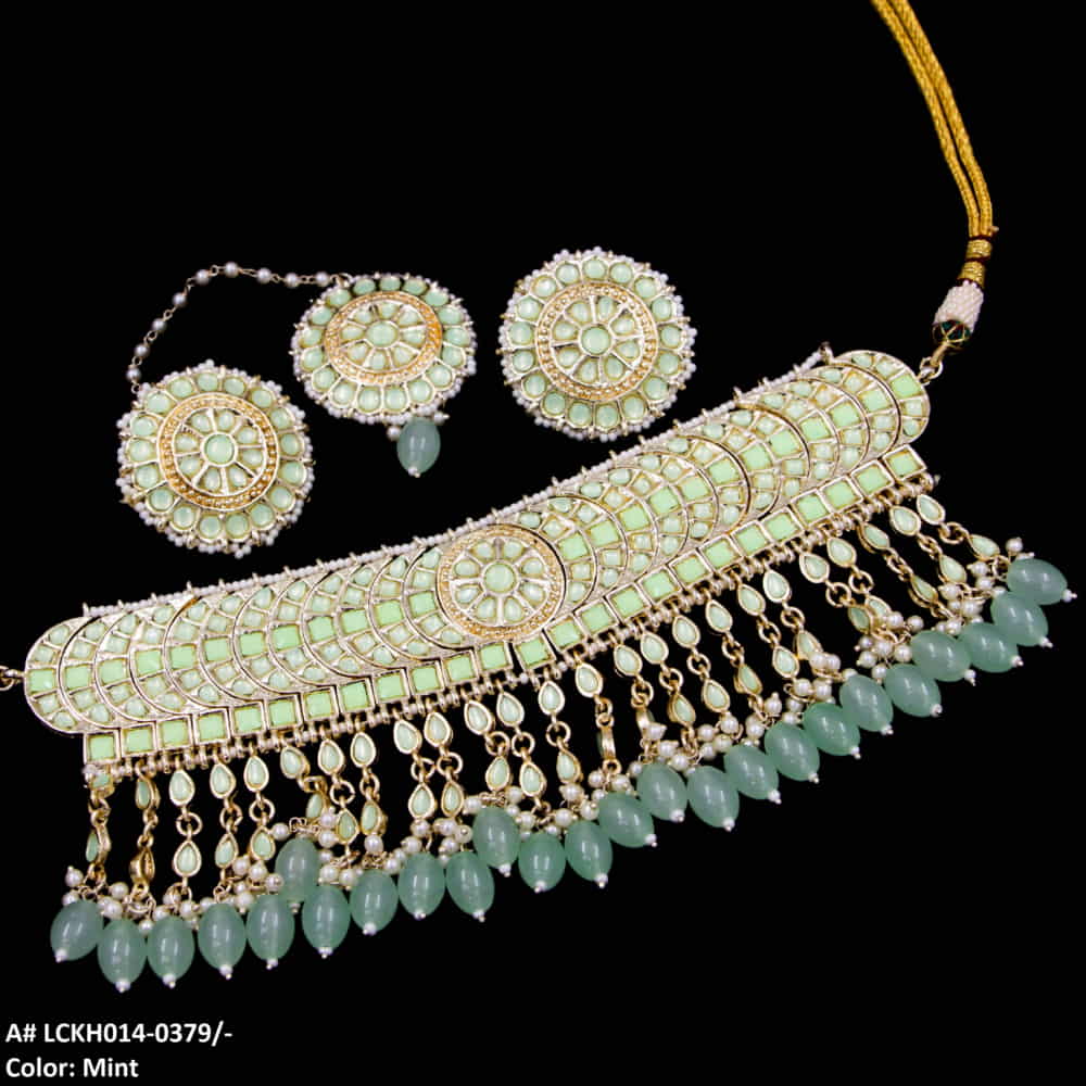 LCKH014 NRT Kundan Choker set - LCKH