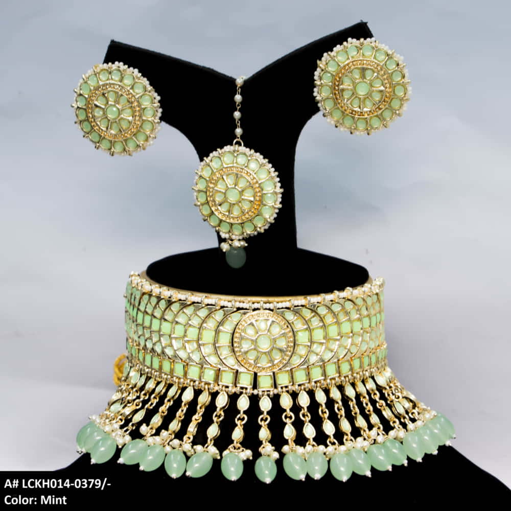 LCKH014 NRT Kundan Choker set - LCKH