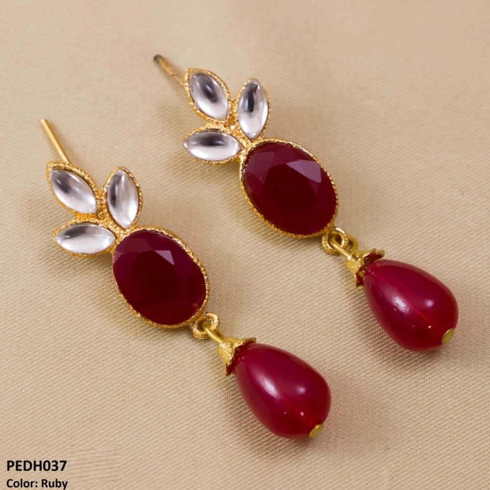 PEDH037 SDQ Drop Earrings Pair - PEDH