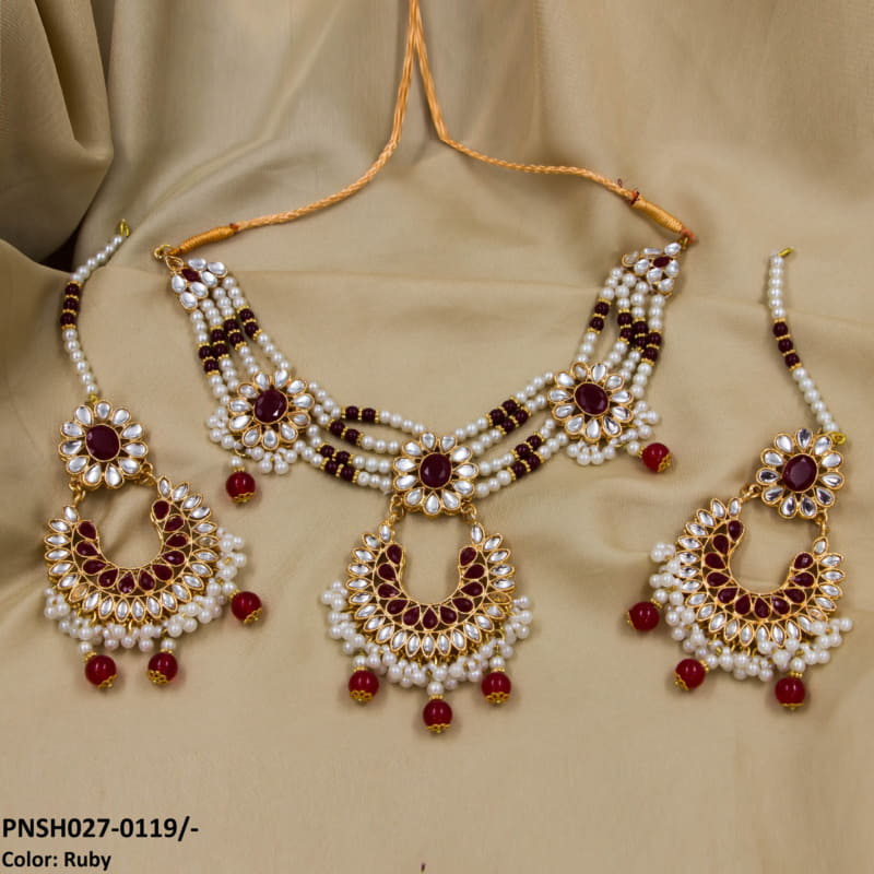 PNSH027 SDQ Beza/Saru Collar Necklace Set - PNSH