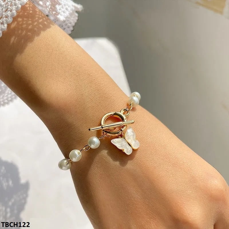 TBCH122 JMN Pearl Butterfly Bracelet - CBCH