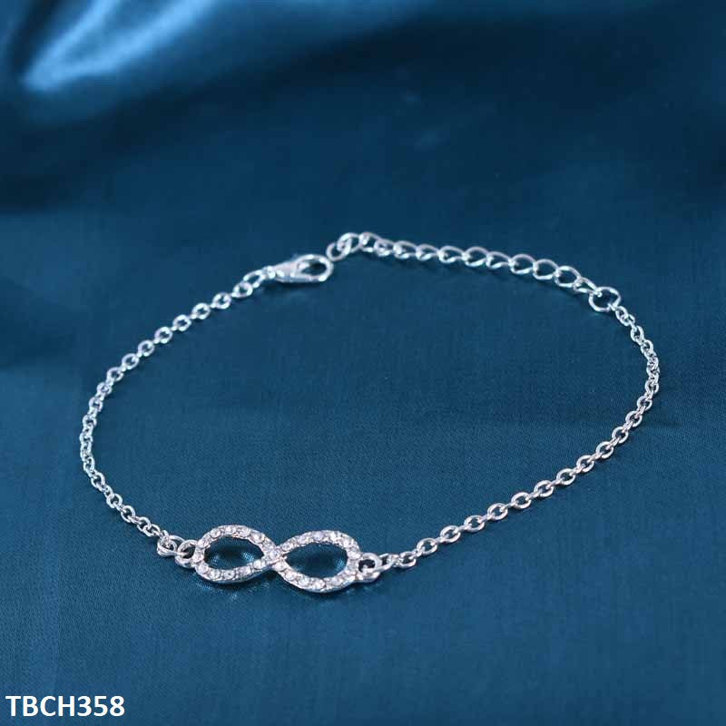 TBCH358 LQP Silver Plain Bracelet - CBCH