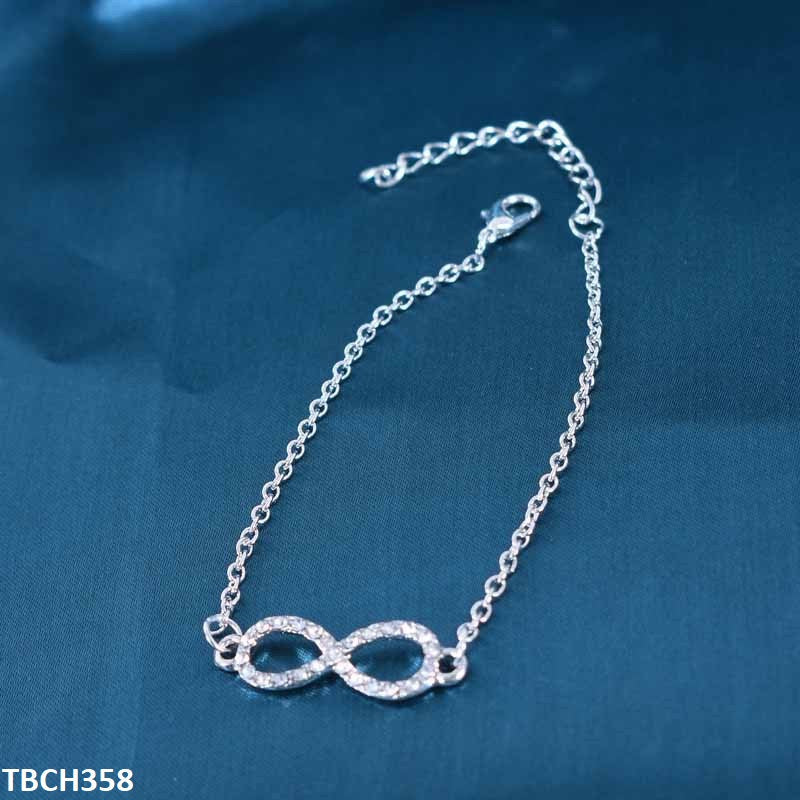 TBCH358 LQP Silver Plain Bracelet - CBCH