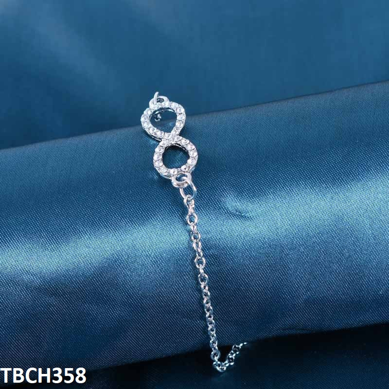 TBCH358 LQP Silver Plain Bracelet - CBCH