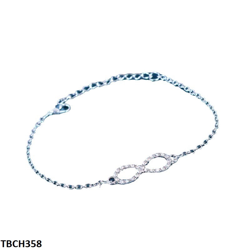 TBCH358 LQP Silver Plain Bracelet - CBCH