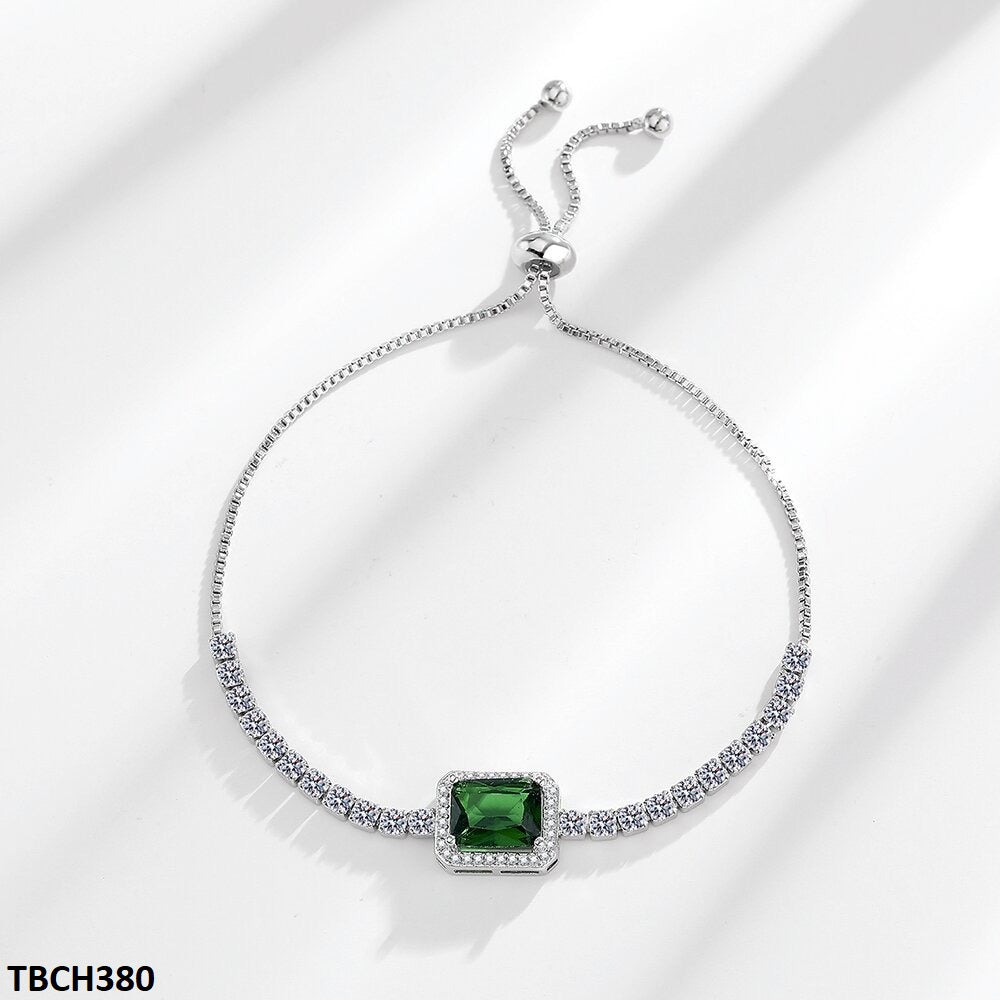 TBCH380 BLX Rectangle Emerald tennis Bracelet - TBCH