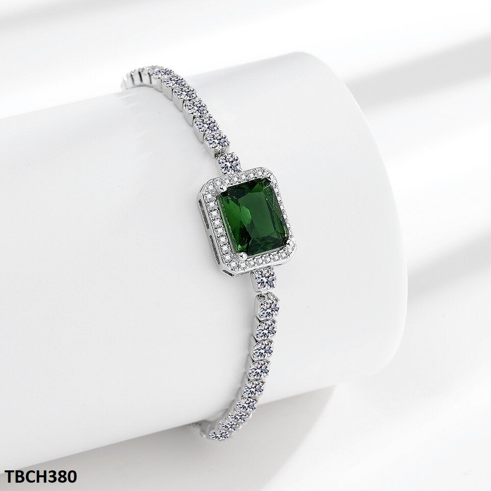 TBCH380 BLX Rectangle Emerald tennis Bracelet - TBCH