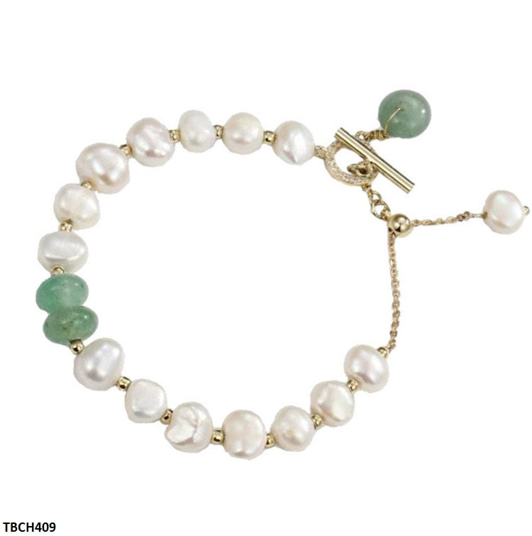 TBCH409 XST Round Pearl Drop Bracelet Adjustable - TBCH