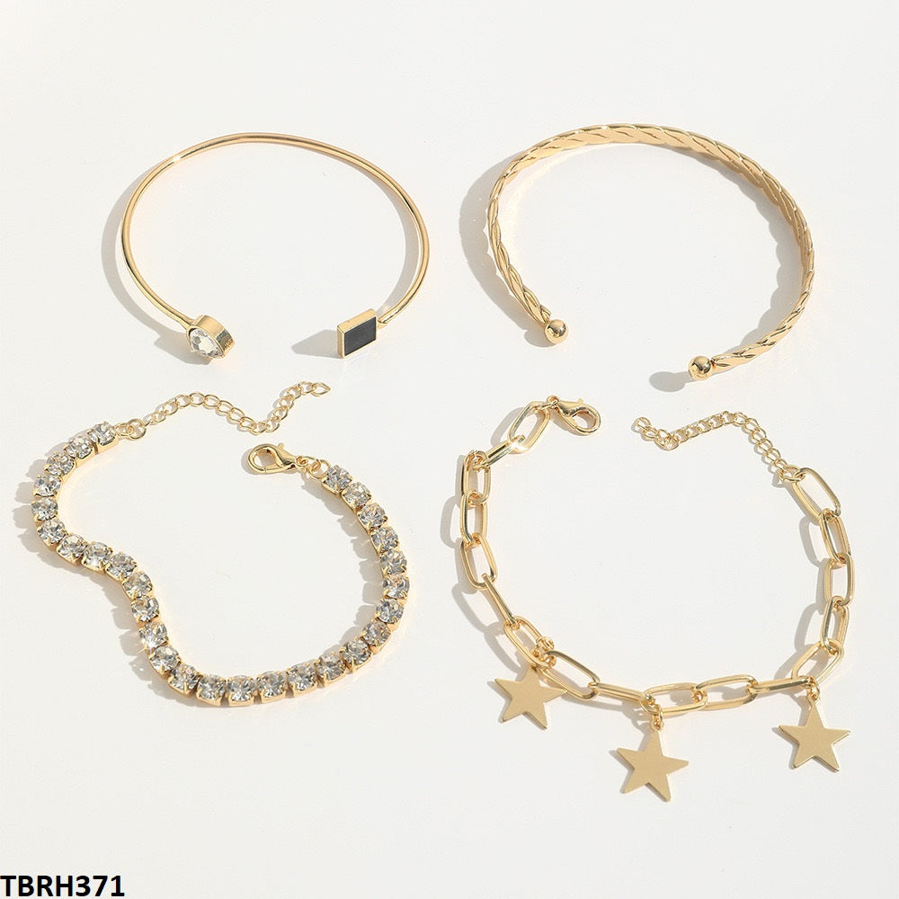 TBRH371 YYE Square/Tear/Star Bracelet Set - CBRH