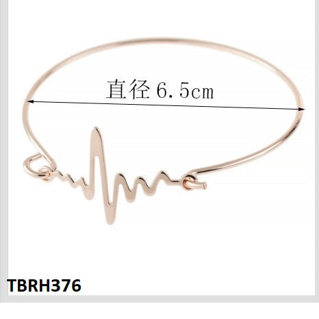 TBRH376 QWN Heart Beat Bracelet - CBRH