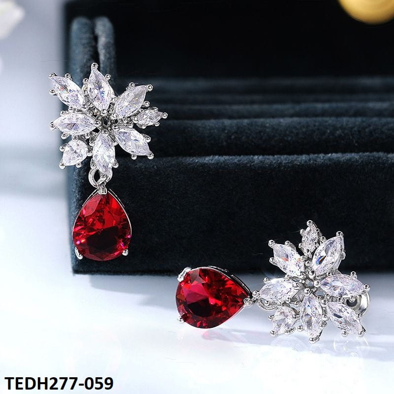 TEDH277 KRL Leaf  Drop Earrings - TEDH