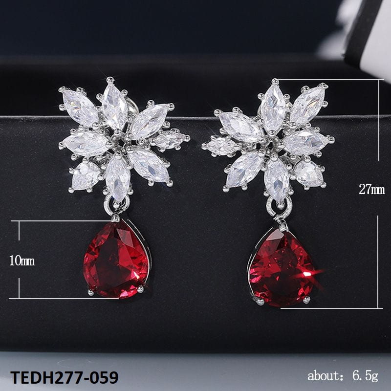 TEDH277 KRL Leaf  Drop Earrings - TEDH