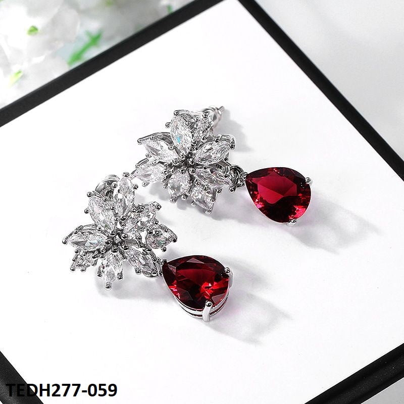 TEDH277 KRL Leaf  Drop Earrings - TEDH