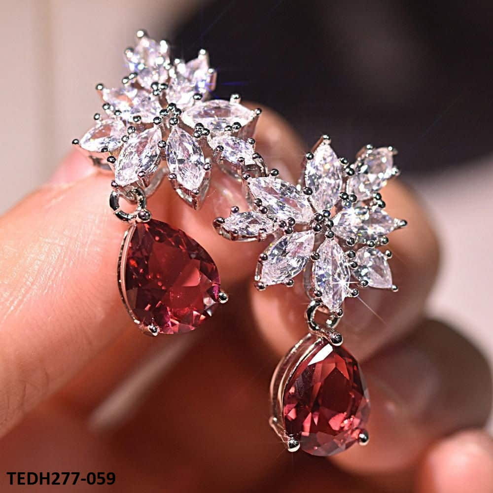 TEDH277 KRL Leaf  Drop Earrings - TEDH