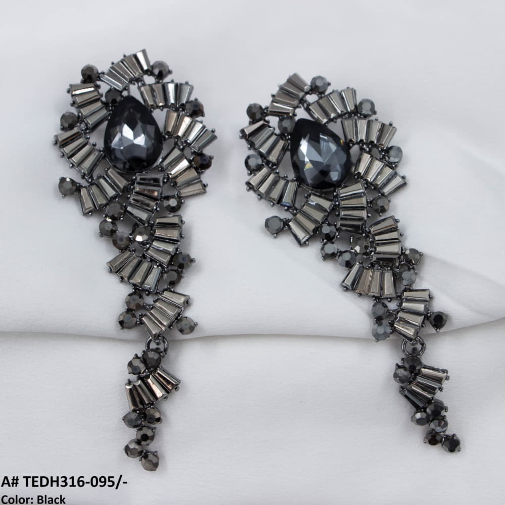 TEDH316 KSU Pear Chandelier Earrings Pair - TEDH