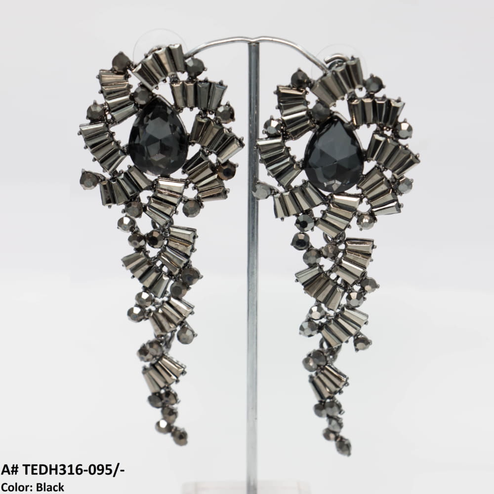 TEDH316 KSU Pear Chandelier Earrings Pair - TEDH