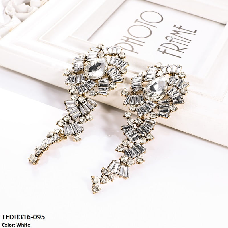 TEDH316 KSU Pear Chandelier Earrings Pair - TEDH