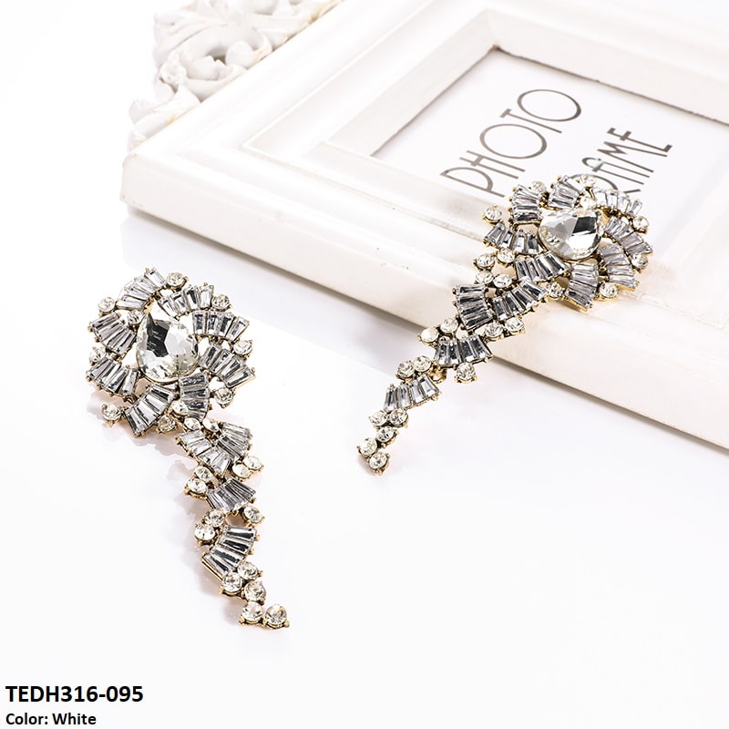 TEDH316 KSU Pear Chandelier Earrings Pair - TEDH