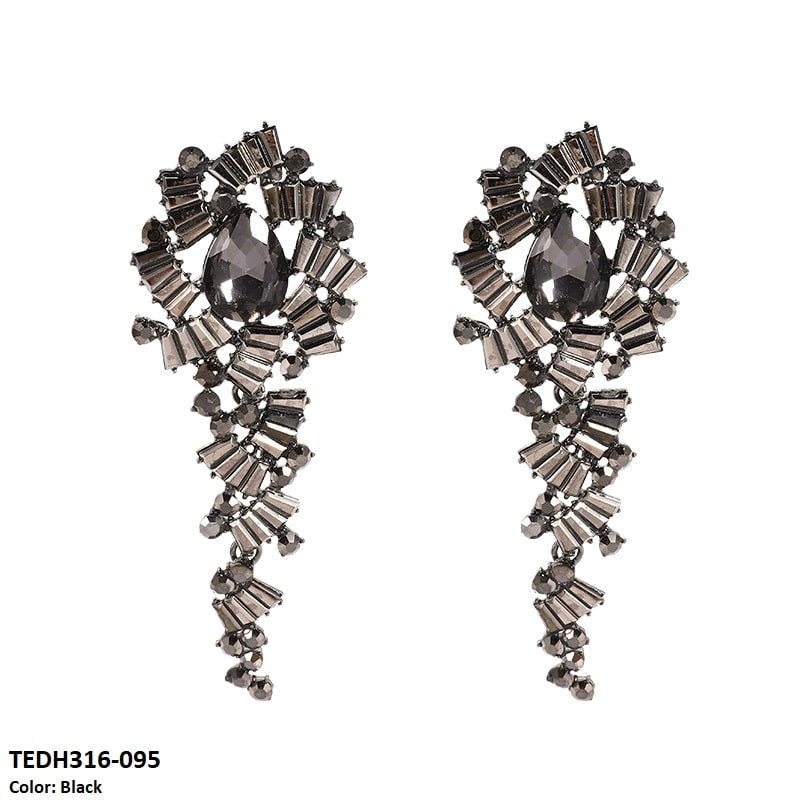 TEDH316 KSU Pear Chandelier Earrings Pair - TEDH