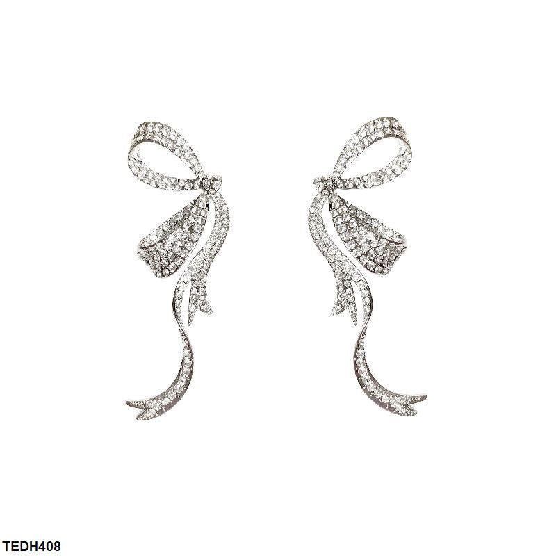 TEDH408 YQG Bow Style Tale Drop Earrings - TEDH