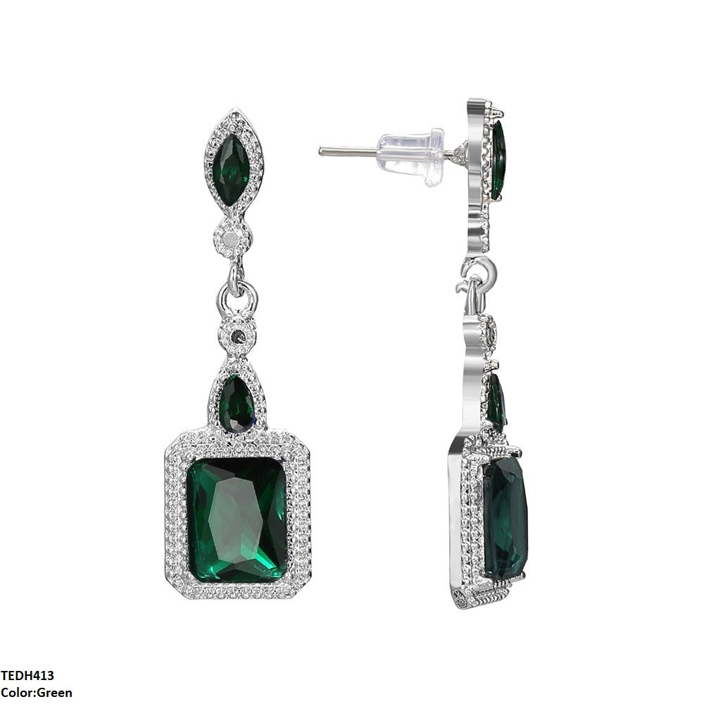 TEDH413 YLE Marquise/Square Drop Earrings - TEDH