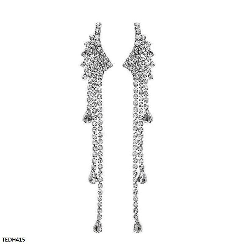 TEDH415 DDJ Tear Chain Drop Earrings - TEDH