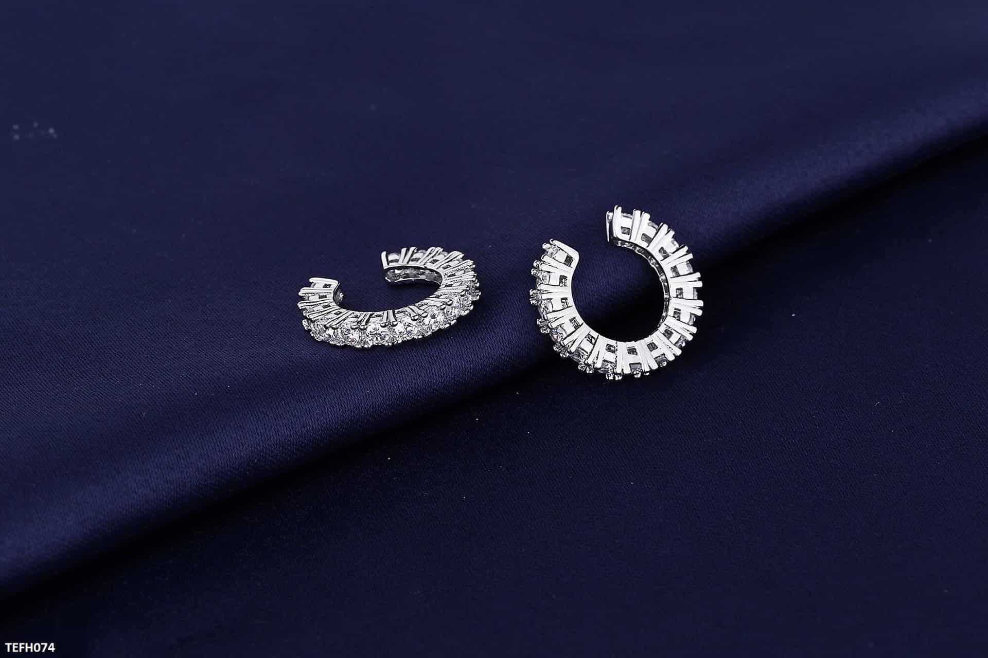 TEFH074 BLX C Sterling Ear Cuff Pair - TEFH