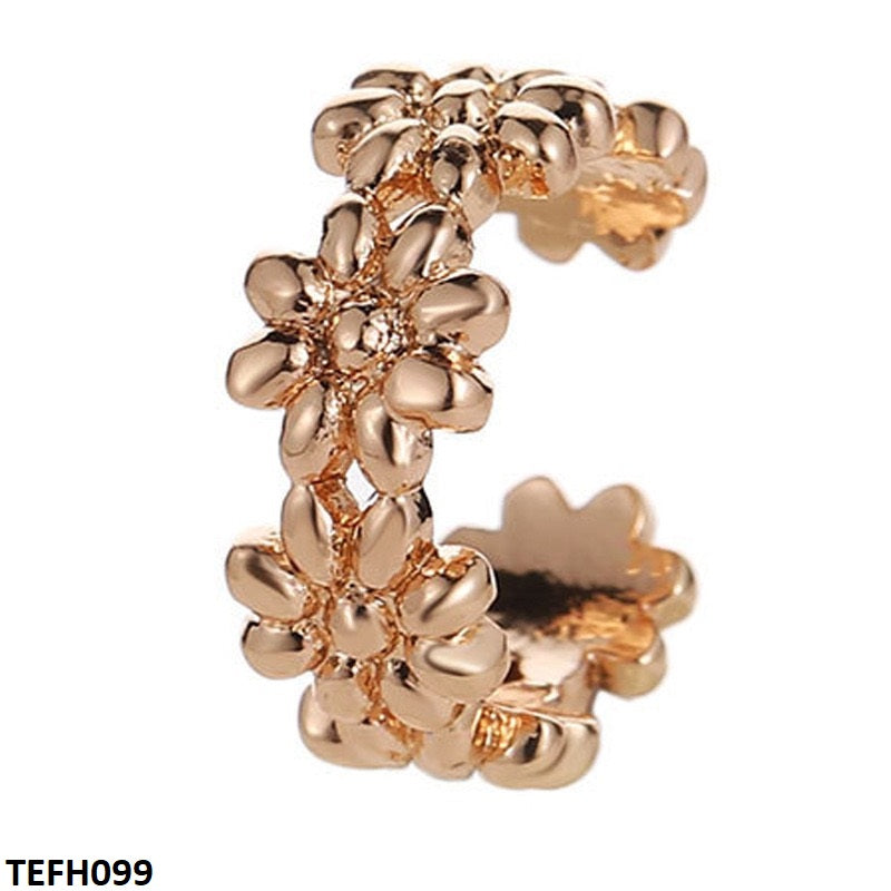 TEFH099 QWN Flower Ear Cuff Single - TEFH