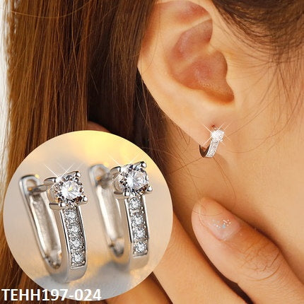 TEHH197 HNJ U-Lock Ear Hoops Pair - CEHH