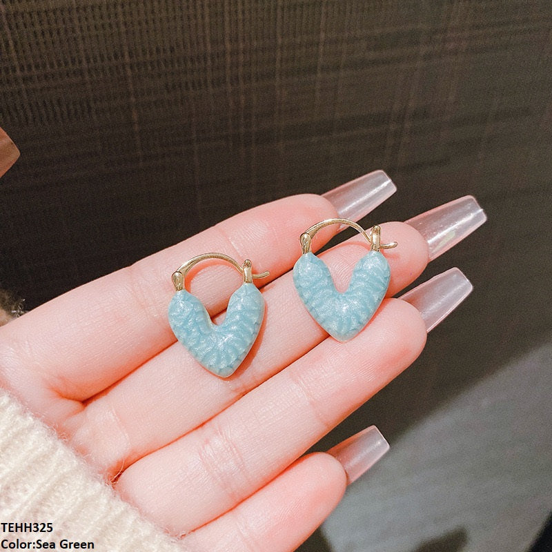 TEHH325 ZHL Heart Hoops Pair - CEHH