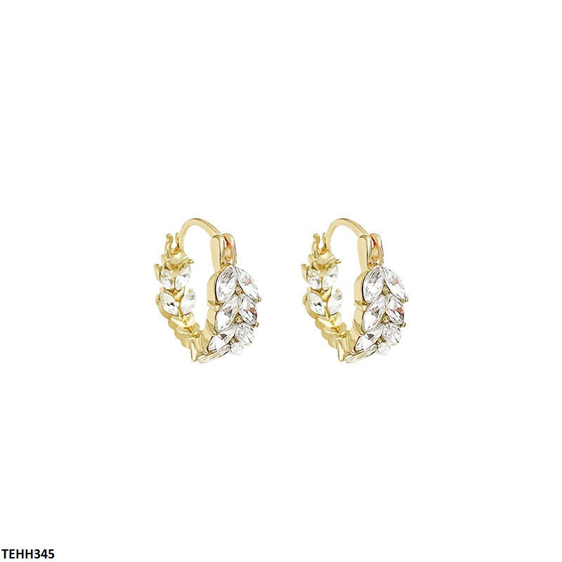 TEHH345 HJF Double Tear Ear Hoops Pair -CEHH