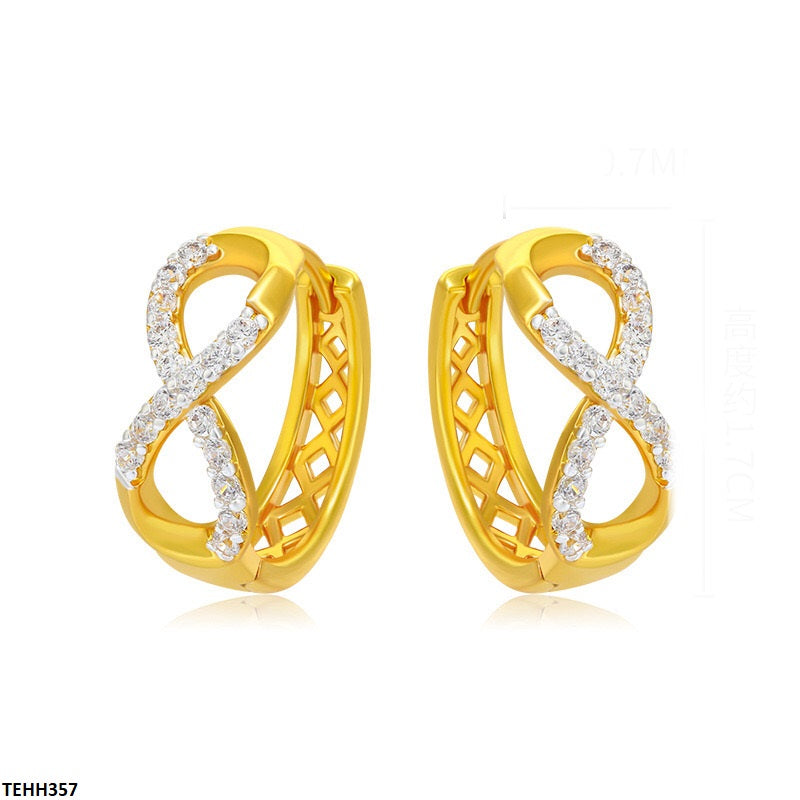 TEHH357 XUP Infinity Style Hoops Pair - TEHH