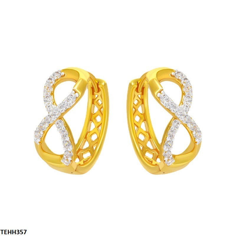 TEHH357 XUP Infinity Style Hoops Pair - TEHH