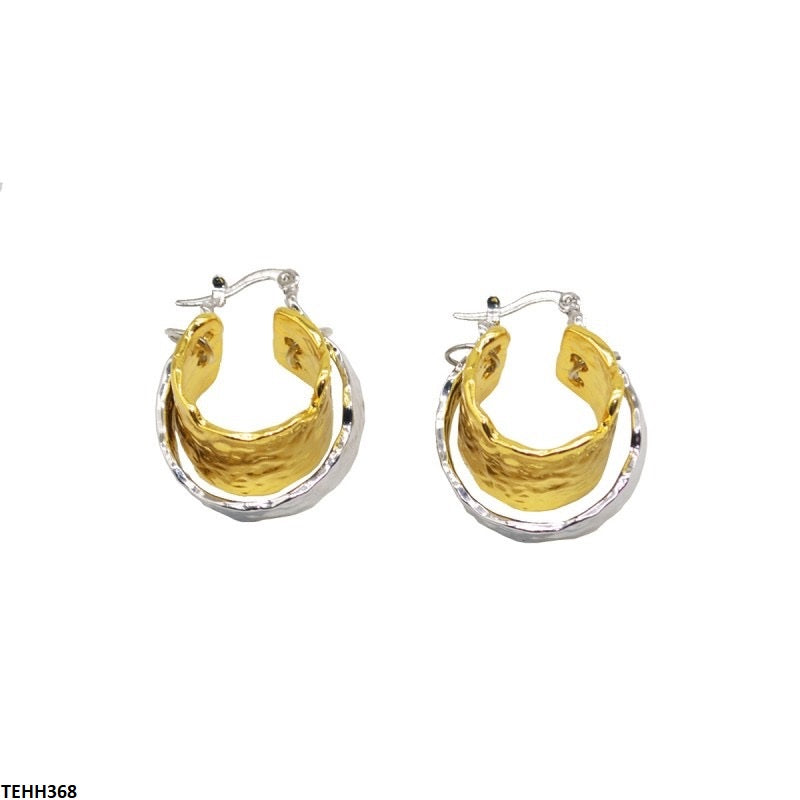 TEHH368 ZCD Plain Round Hoops Pair -CEHH