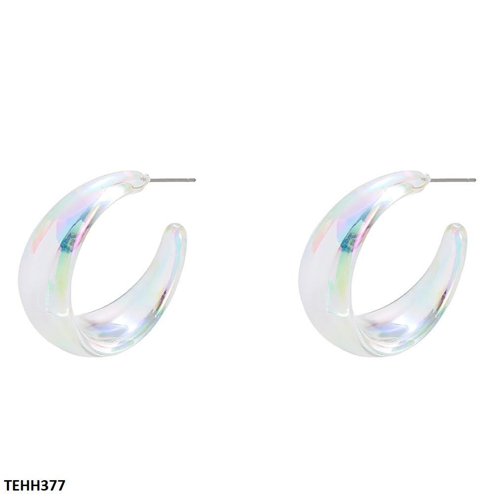 TEHH377 YYE Round Ear Hoops Pair -CEHH