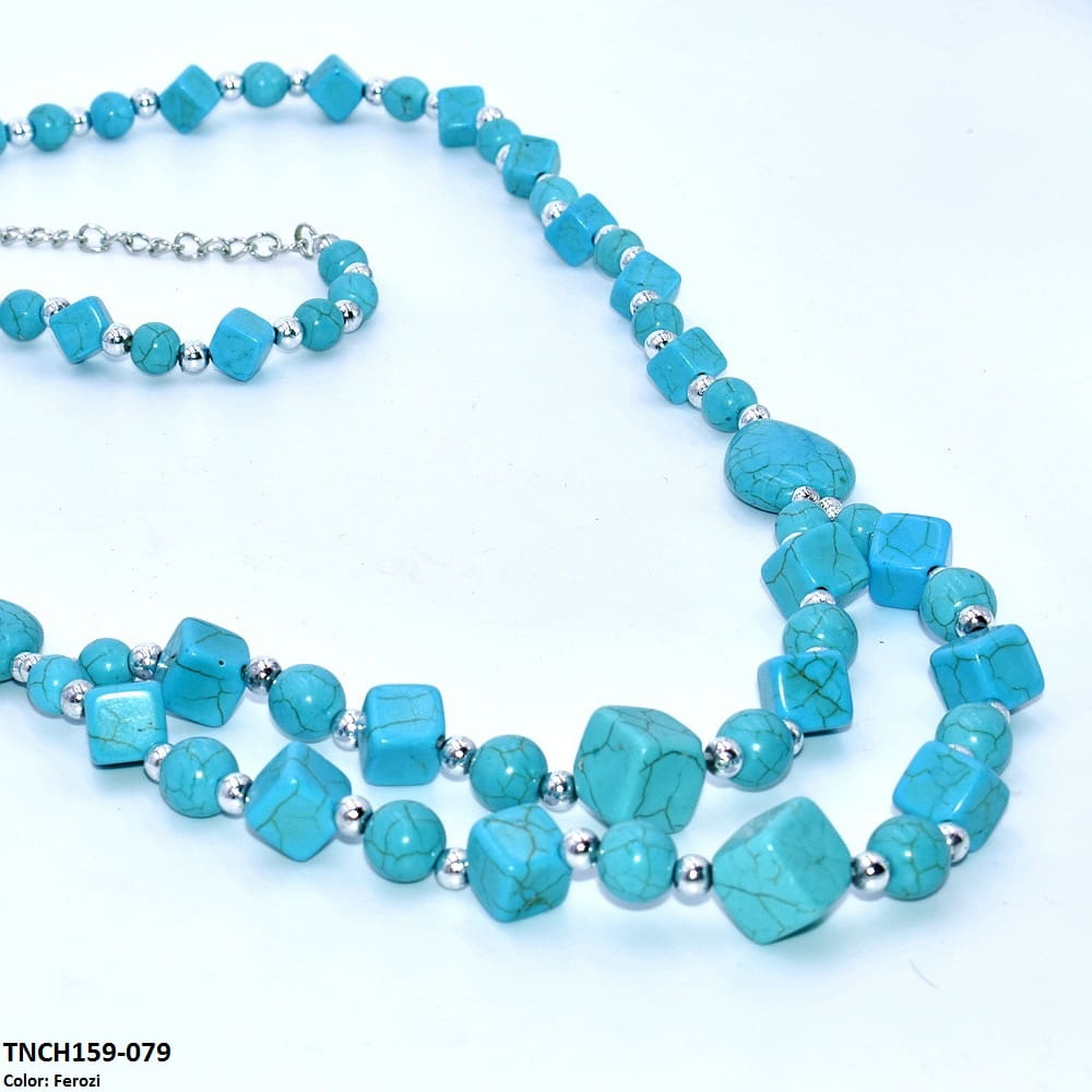 TNCH159 MHJ Layer Box Faroza Beads Necklace - TNCH