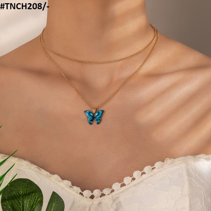 TNCH208 YYE Butterfly Painted Necklace - TNCH