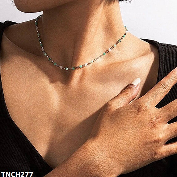 TNCH277 YYE Plain Pearl Chain Necklace - TNCH