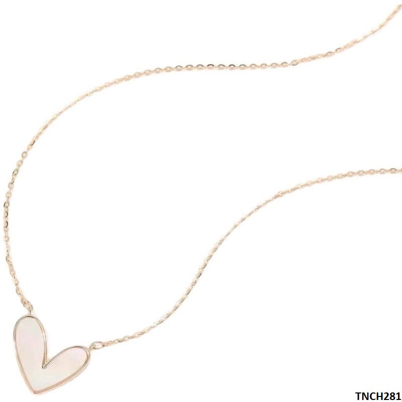 TNCH281 DGF Heart Stainless Steel Necklace - TNCH