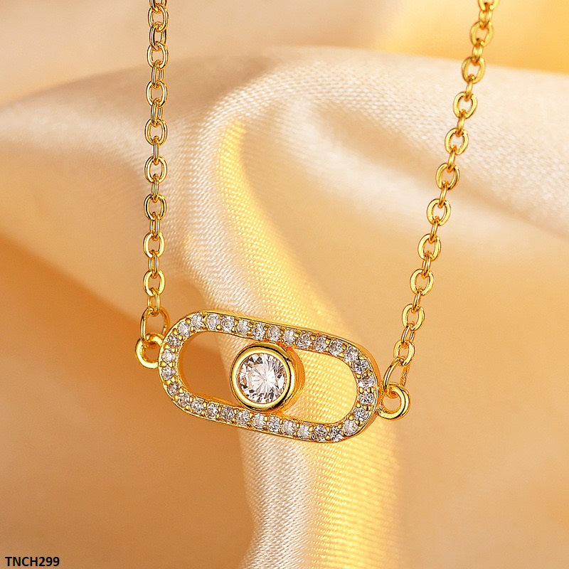 TNCH299 ZFQ Eye Shape Necklace - TNCH