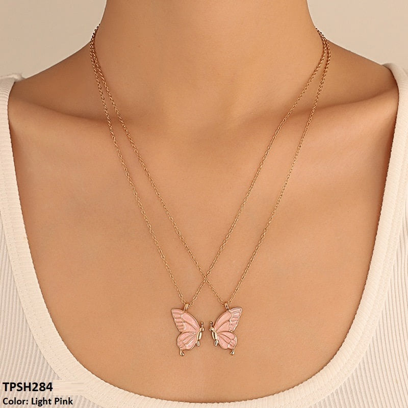 TPSH284 QWN Layer Painted Butterfly Pendant - CPSH